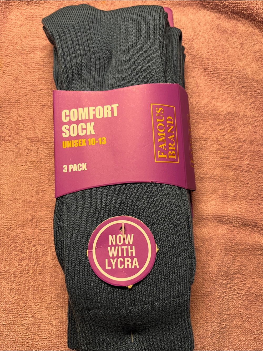 Comfort Socks - Dark Teal Blue (3 Pack)
